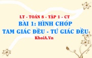 Hình chóp tam giác đều, hình chóp tứ giác đều là gì? có mấy mặt? Toán 8 bài 1 ct1c2b1
